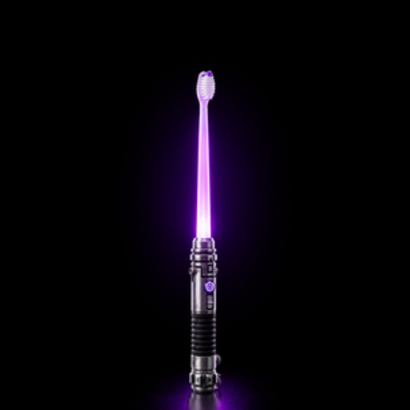 LED Glow Manual Toothbrush with a Sci-Fi Handle