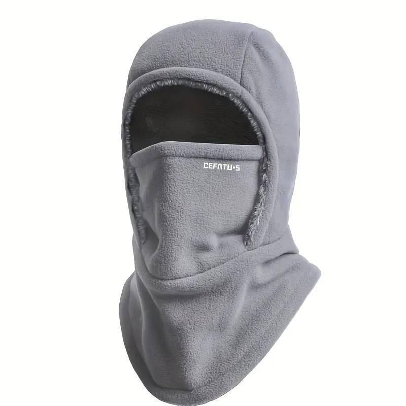 Three-in-One Fleece Balaclava Hat for Cold-Weather Outdoor Wear