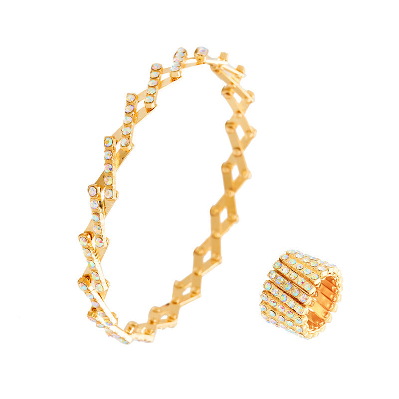 2-In-1 Adjustable Brass Magic Bracelet & Ring