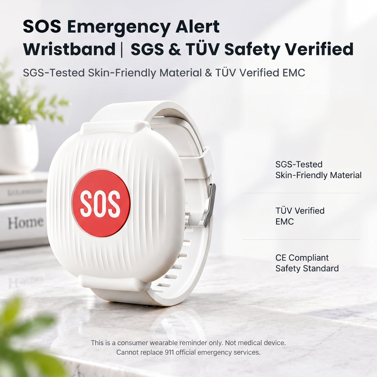 Wi-Fi SOS Alert Wrist Button