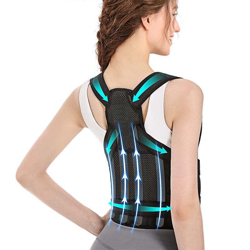 Adjustable Cross-Strap Back Support for Posture Awareness