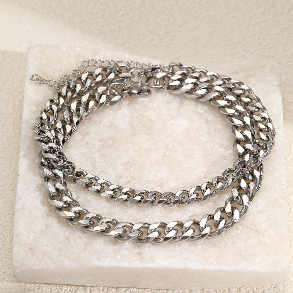 14K Gold Stackable Cuban Link Anklet