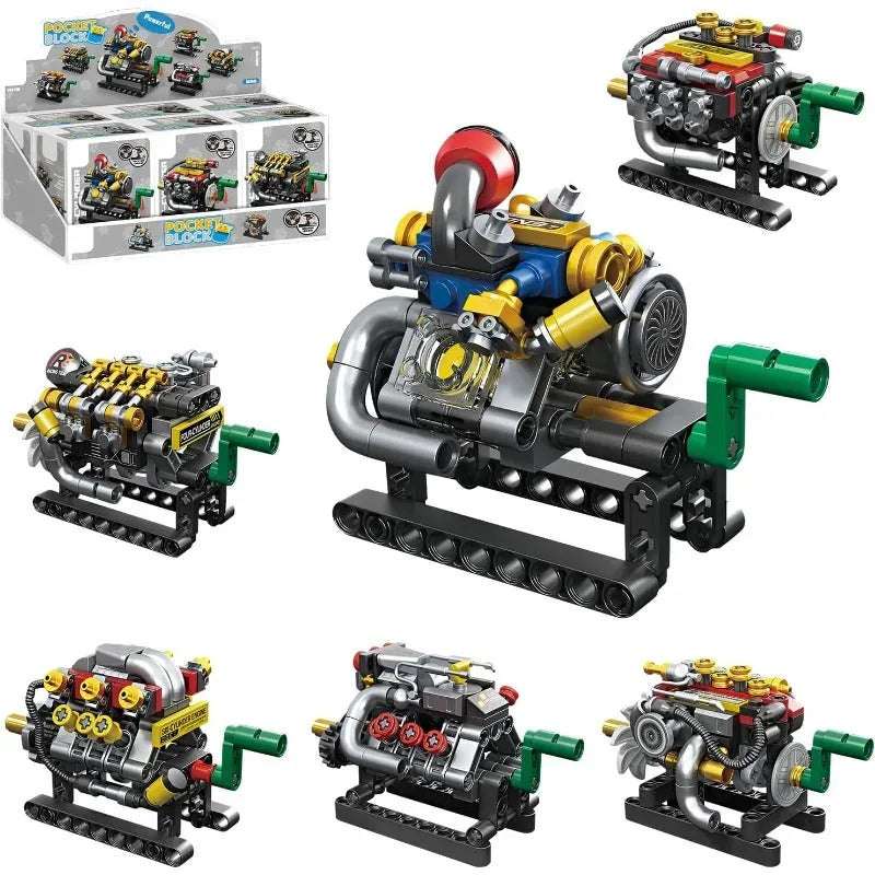 Six-Model Hand-Crank Engine Building Kit — view 5