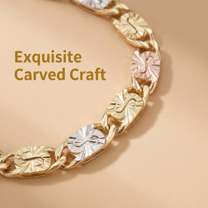 14K Gold Color Mariner Link Bracelet for Women