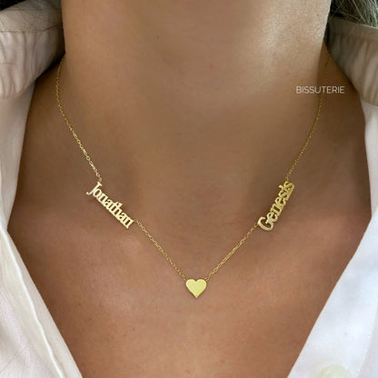 Names With a Heart Necklace