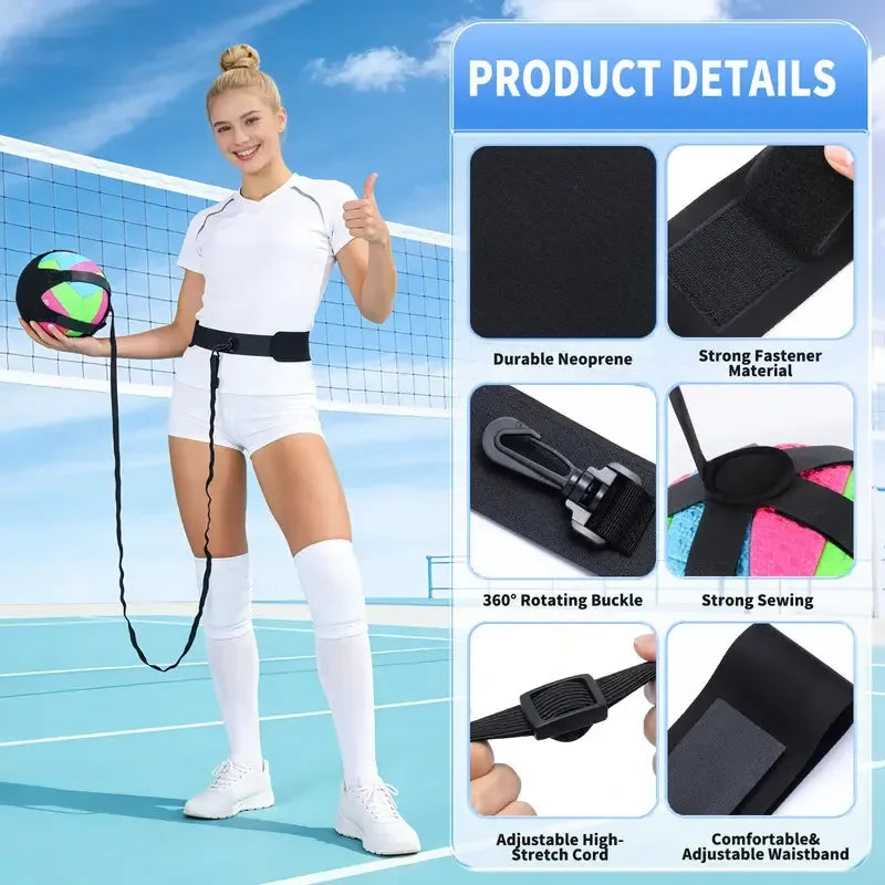 Solo Volleyball Training Tether Set in Pink or Black – image 2