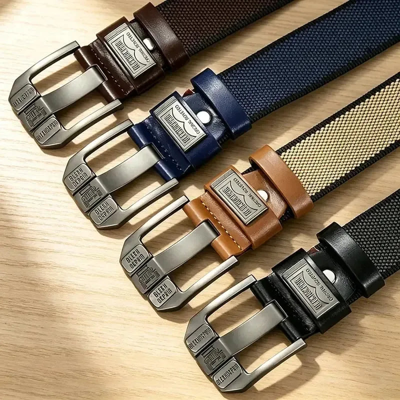 Holeless Canvas Belt with Metal Buckle for Everyday Wear – image 2