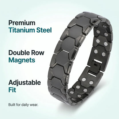 Hexagon Titanium Steel Magnetic Bracelet for Men