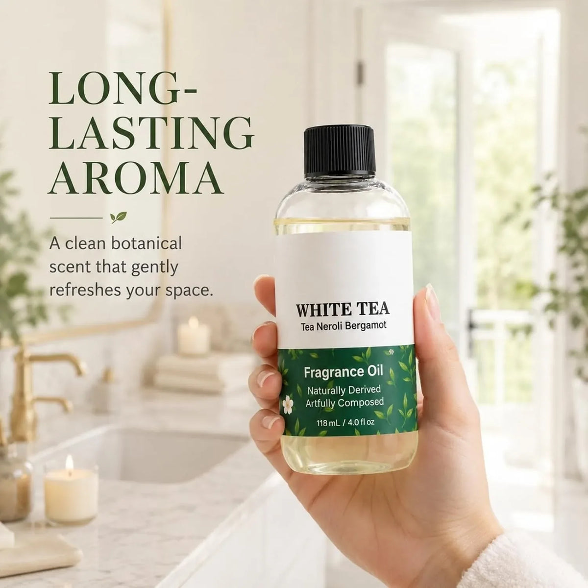 White Tea Fragrance Oil Refill Bottle – image 3