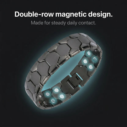 Hexagon Titanium Steel Magnetic Bracelet for Men