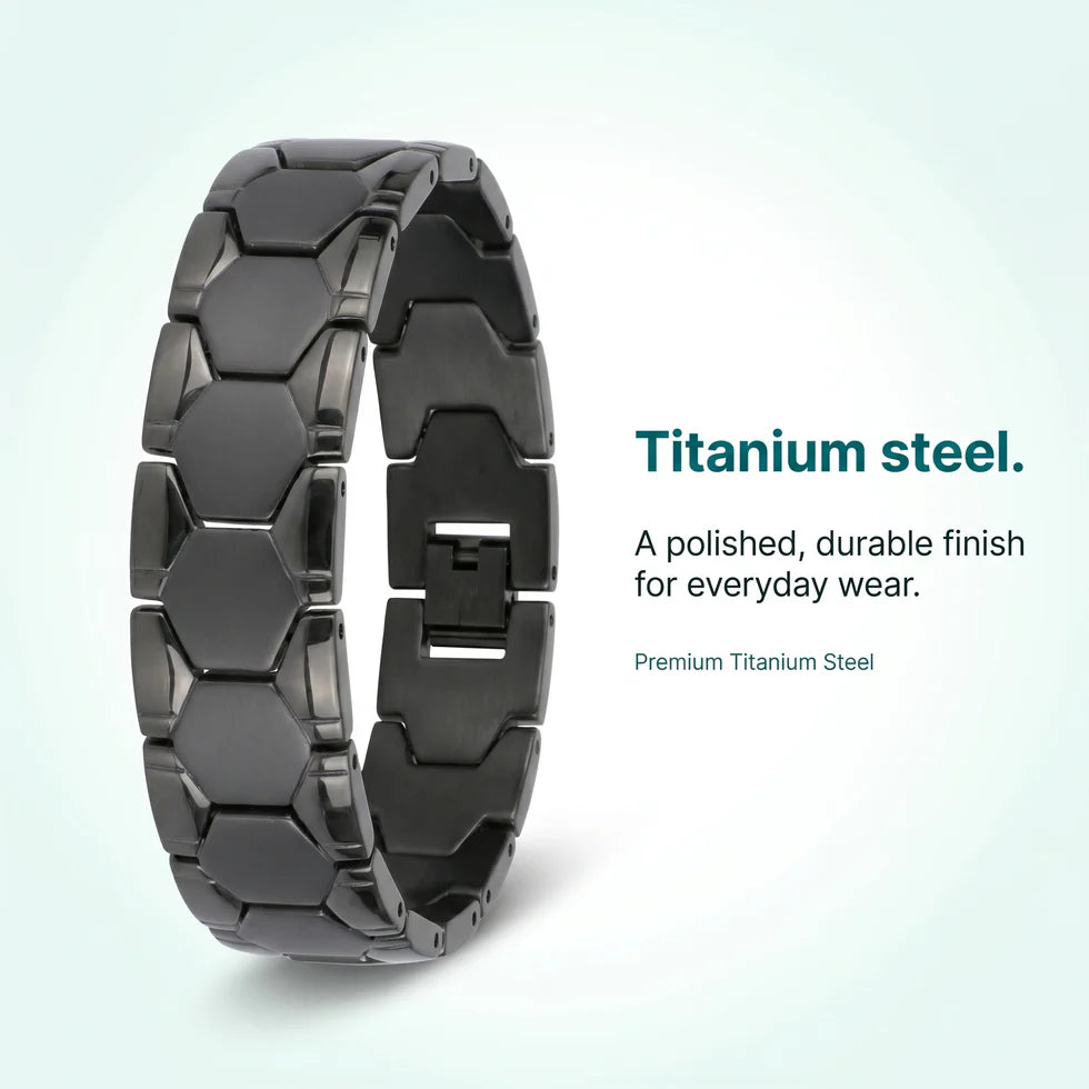Hexagon Titanium Steel Magnetic Bracelet for Men