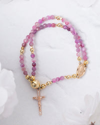Rosa Mystica Magnetic Rosary Bracelet