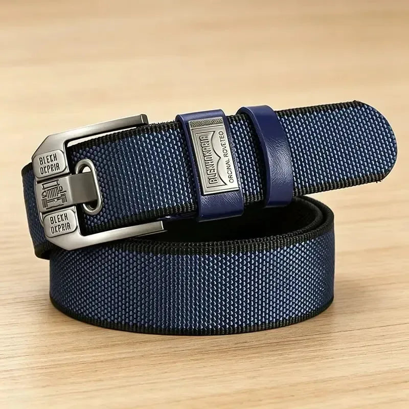 Holeless Canvas Belt with Metal Buckle for Everyday Wear – image 6