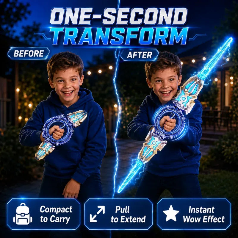 Rotating Light-Up Toy Sword with USB-C Charging Cable – image 8