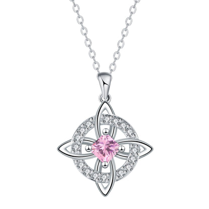 Mystical Birthstone Witches Knot Necklace -Natural Crystal 🔮❤️ Protect Your Loved Ones