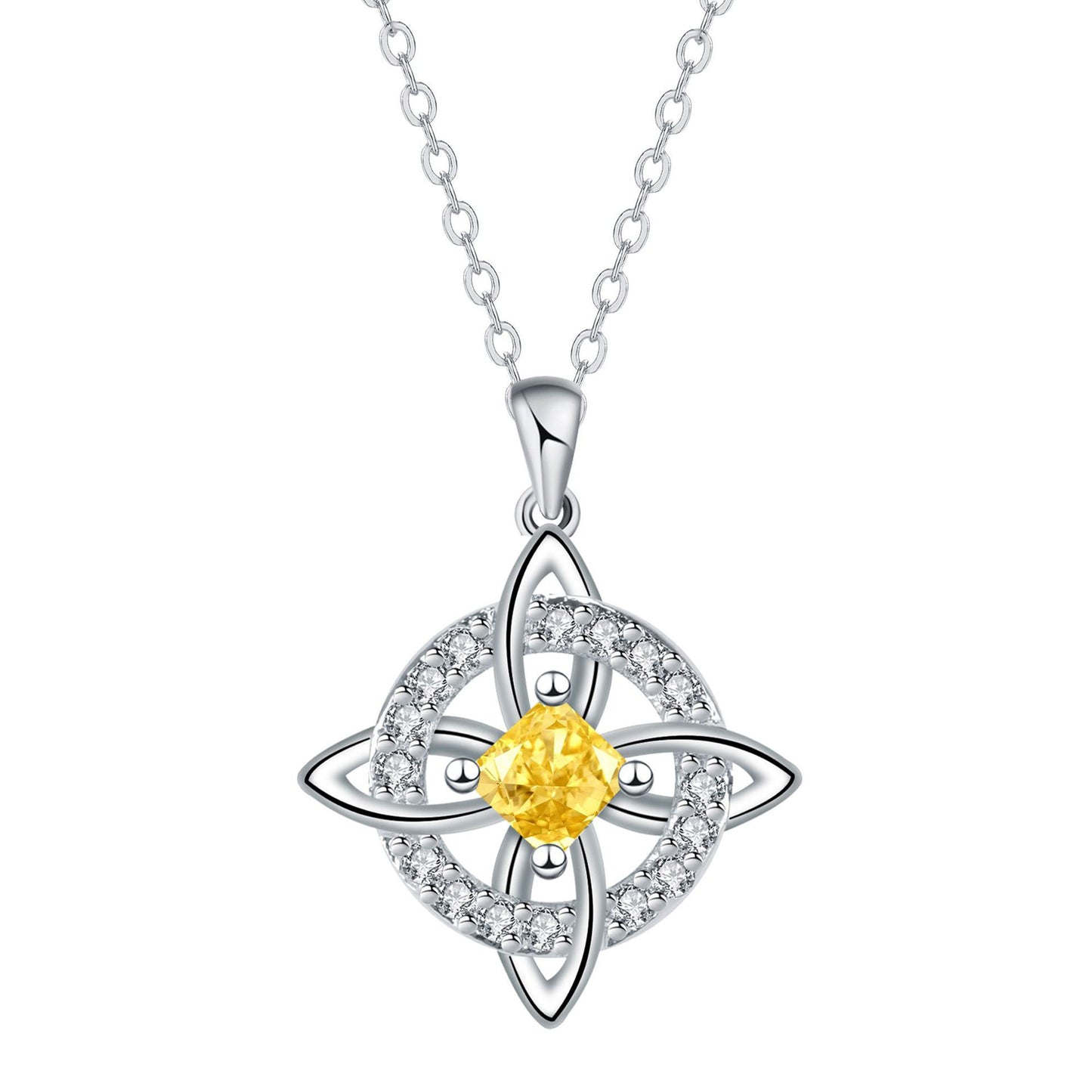 Mystical Birthstone Witches Knot Necklace -Natural Crystal 🔮❤️ Protect Your Loved Ones