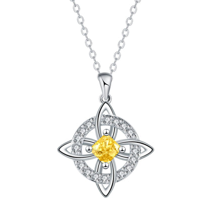 Mystical Birthstone Witches Knot Necklace -Natural Crystal 🔮❤️ Protect Your Loved Ones