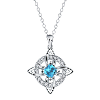 Mystical Birthstone Witches Knot Necklace -Natural Crystal 🔮❤️ Protect Your Loved Ones