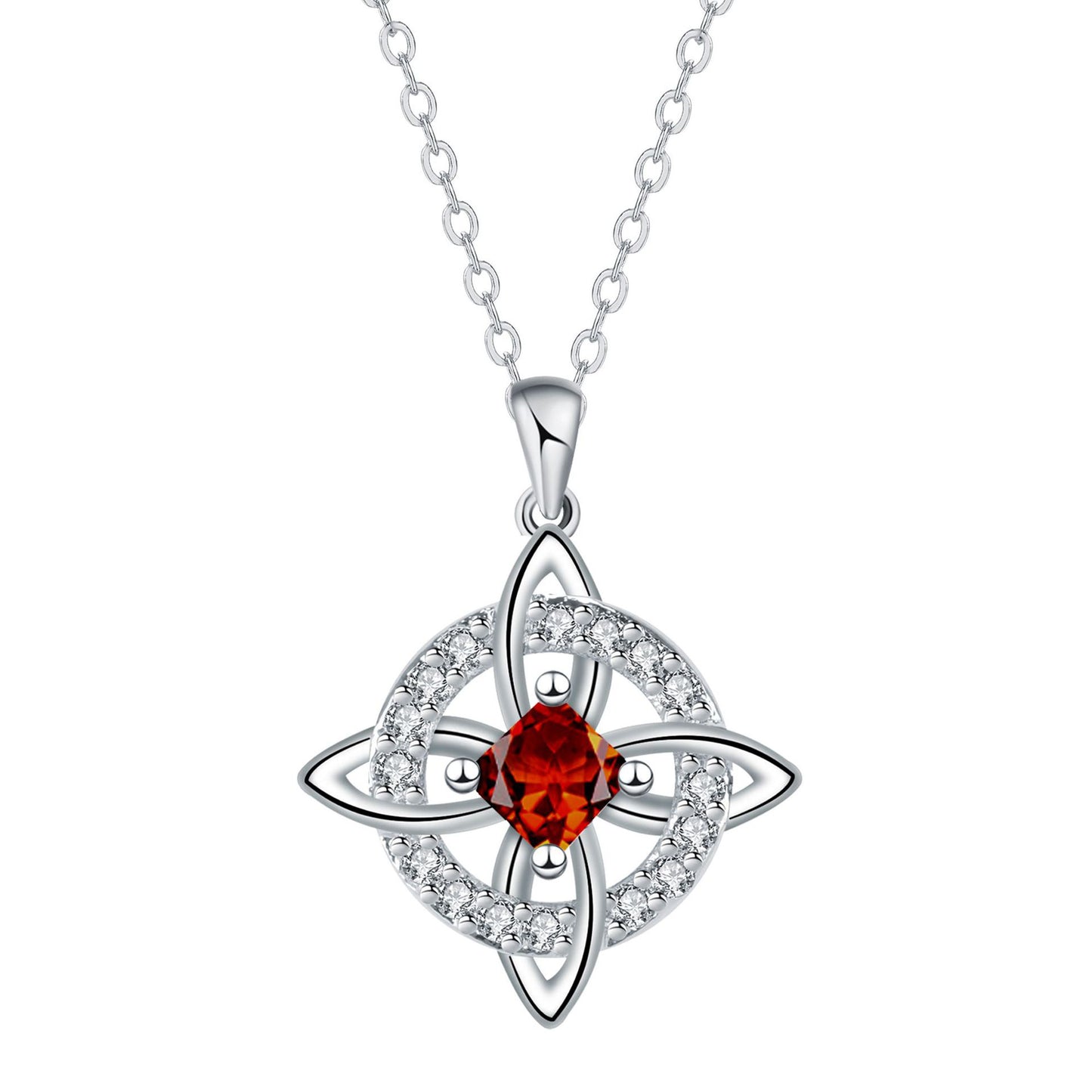 Mystical Birthstone Witches Knot Necklace -Natural Crystal 🔮❤️ Protect Your Loved Ones