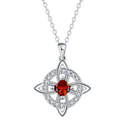 Mystical Birthstone Witches Knot Necklace -Natural Crystal 🔮❤️ Protect Your Loved Ones