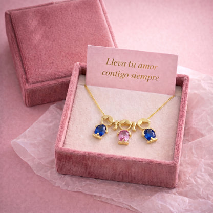 Personalized Boy & Girl Family Pendant Necklace