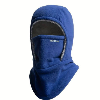 Three-in-One Fleece Balaclava Hat for Cold-Weather Outdoor Wear