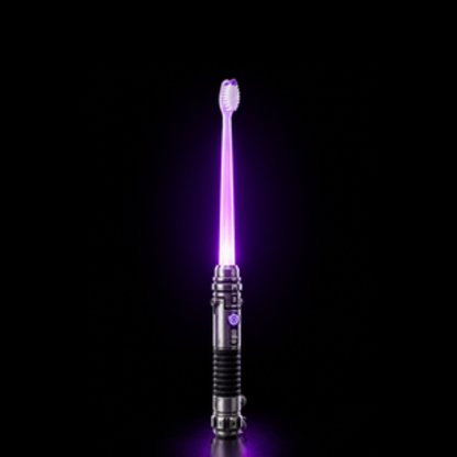 LED Glow Manual Toothbrush with a Sci-Fi Handle