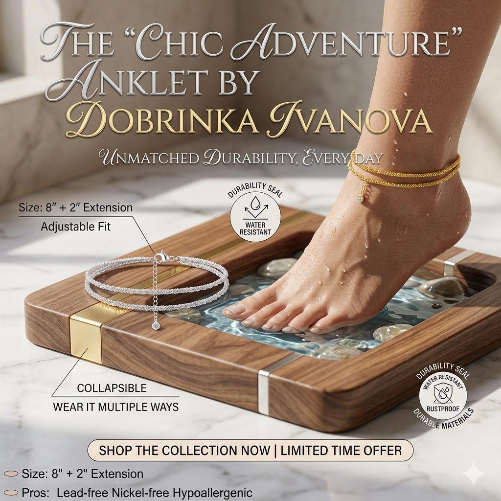 2-in-1 Luxe Glow: Waterproof 14K Gold Color Layered Anklet & Necklace Set-ZP