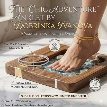 2-in-1 Luxe Glow: Waterproof 14K Gold Color Layered Anklet & Necklace Set-ZP