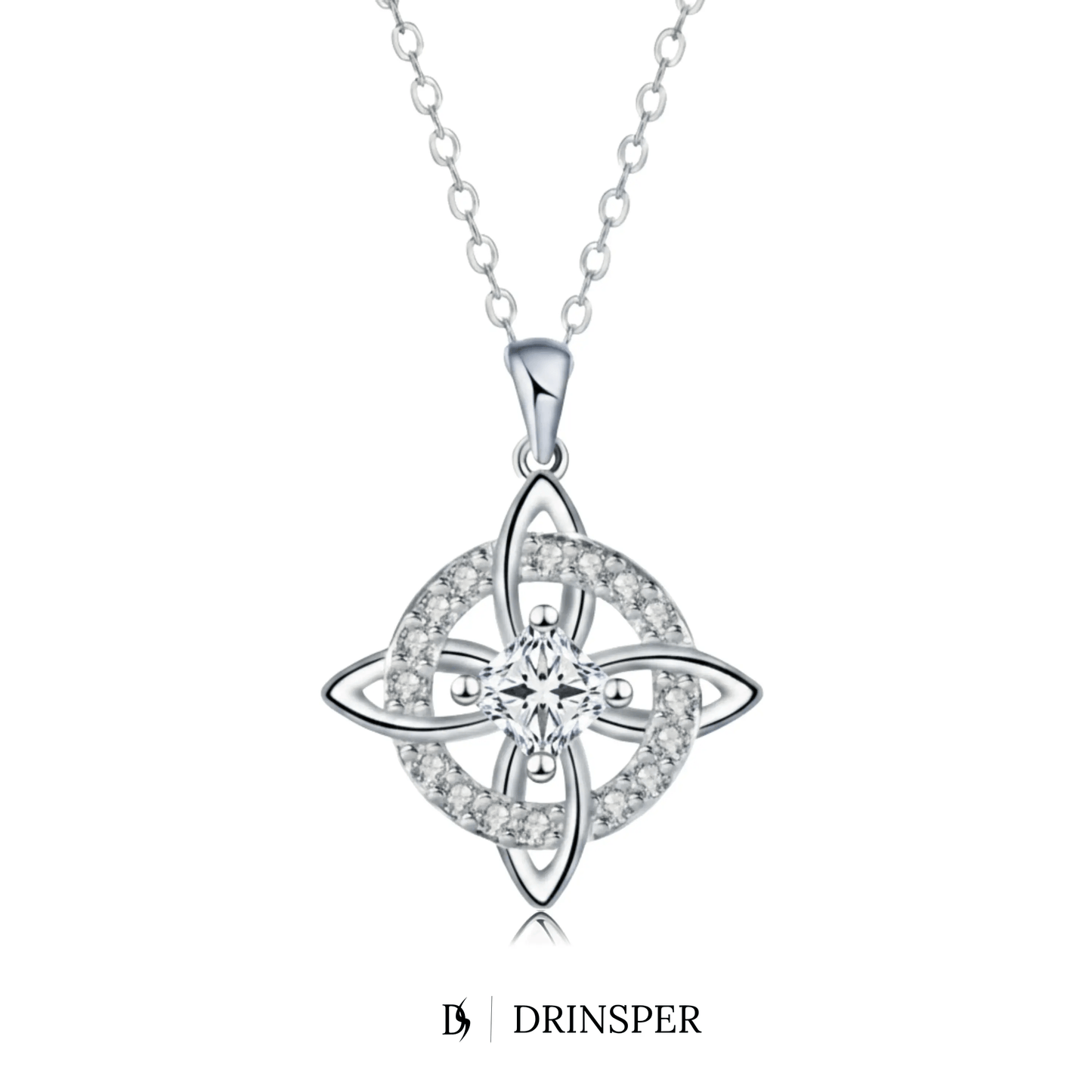Mystical Birthstone Witches Knot Necklace – Natural Crystal🔮