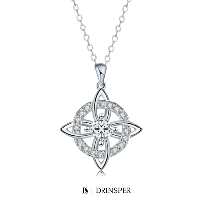 Mystical Birthstone Witches Knot Necklace – Natural Crystal🔮