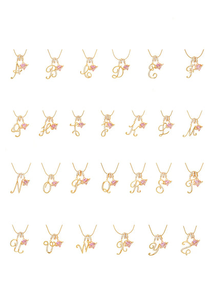 Love Alphabets Golden Necklace