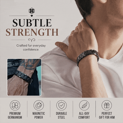 Hexagon Titanium Steel Magnetic Bracelet for Men