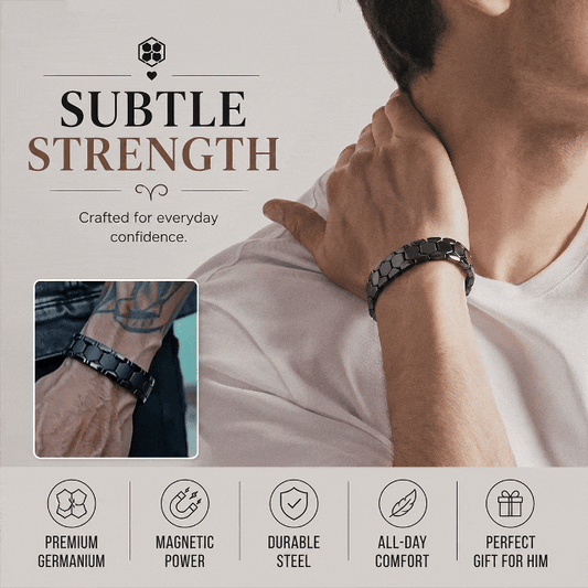 Hexagon Titanium Steel Magnetic Bracelet for Men