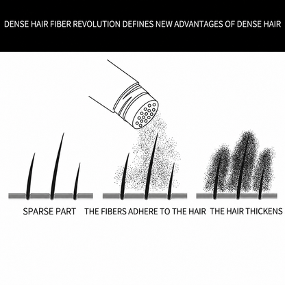 Hair Fiber Spray Set with Nozzle and Shield Comb