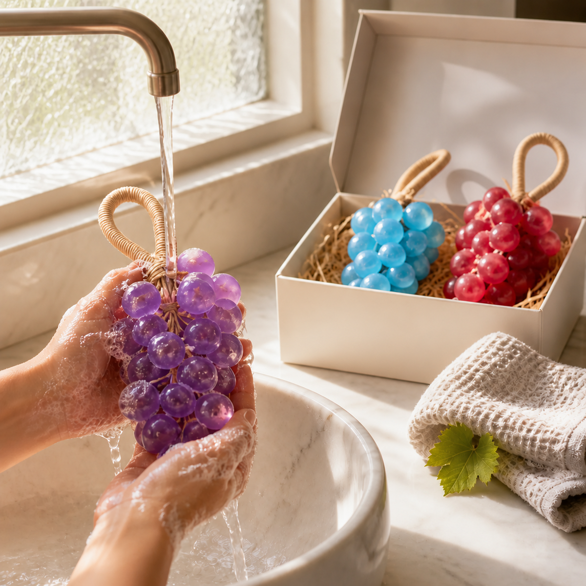 Grape Cluster Hanging Soap Gift Box