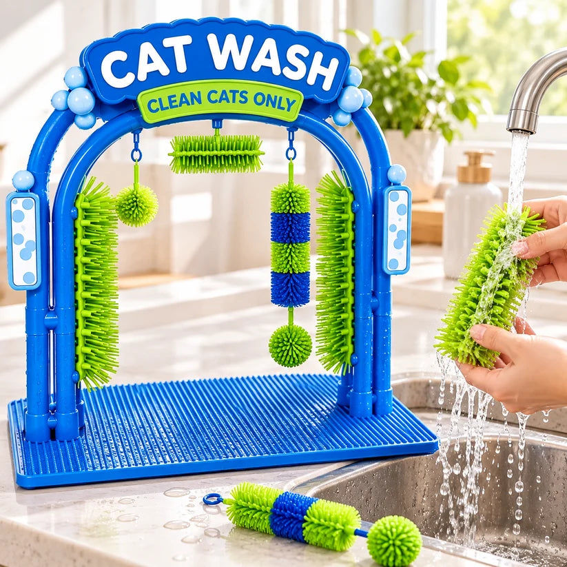 Cat Self-Grooming Station with Brushing Surface