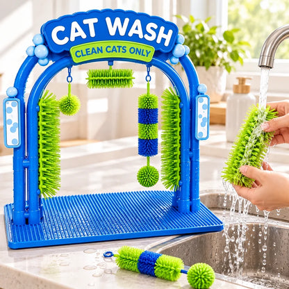 Cat Self-Grooming Station with Brushing Surface