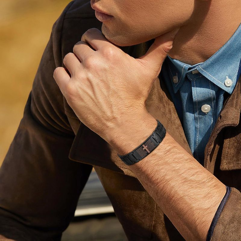 Magnetic Copper Cross Bracelet for Men