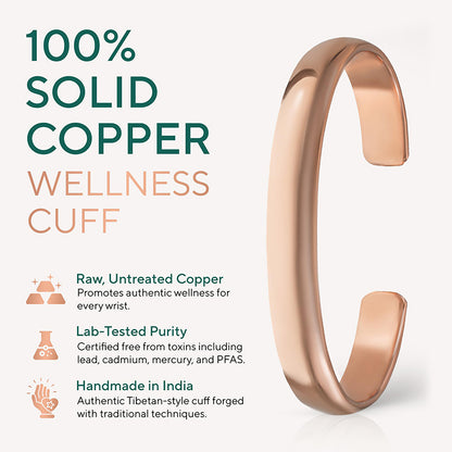 Pure Copper Cuff Plain Bracelet