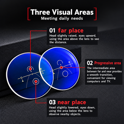 Half-Rim Multifocal-Style Reading Glasses in Black or Gold