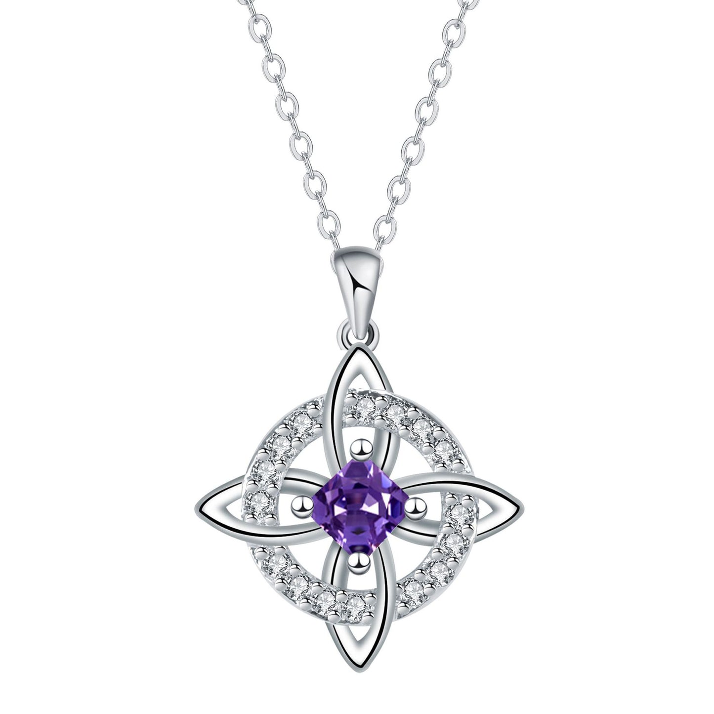 Mystical Birthstone Witches Knot Necklace -Natural Crystal 🔮❤️ Protect Your Loved Ones