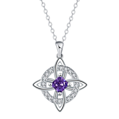 Mystical Birthstone Witches Knot Necklace -Natural Crystal 🔮❤️ Protect Your Loved Ones