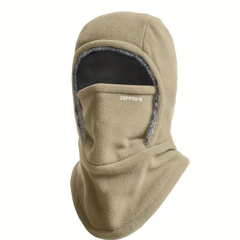 Three-in-One Fleece Balaclava Hat for Cold-Weather Outdoor Wear