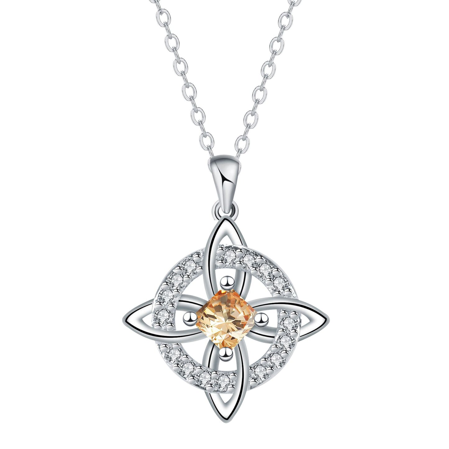 Mystical Birthstone Witches Knot Necklace -Natural Crystal 🔮❤️ Protect Your Loved Ones