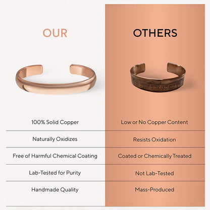 Pure Copper Cuff Plain Bracelet