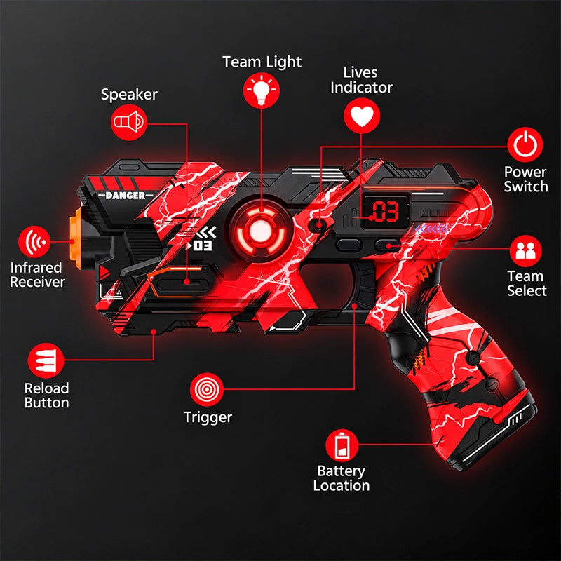 Two-Player Infrared Tag Set with Wearable Chest Targets