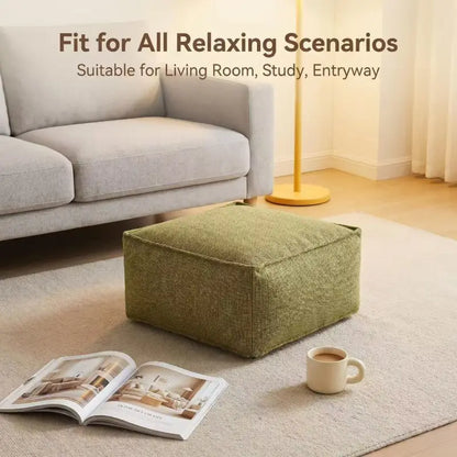 Corduroy Storage Ottoman Cover for Fill-Your-Own Seating