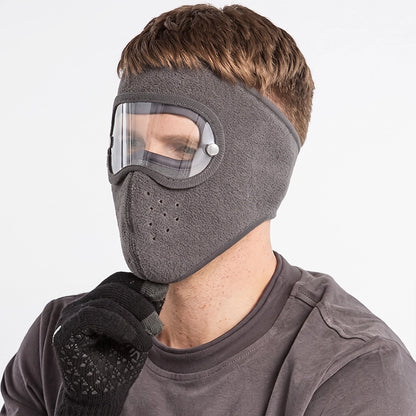 Winter Fleece Face Cover with Detachable Clear Goggles