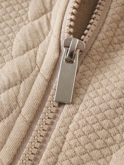 Men's Jacquard Quarter-Zip Knit Polo Sweater